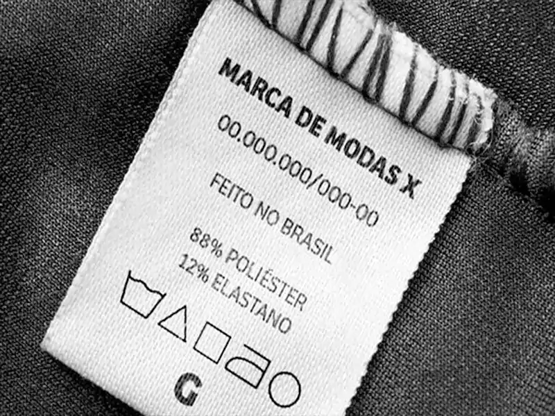 Care label for clothes high quality
