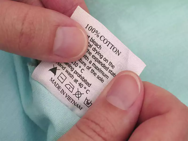 Custom care label.