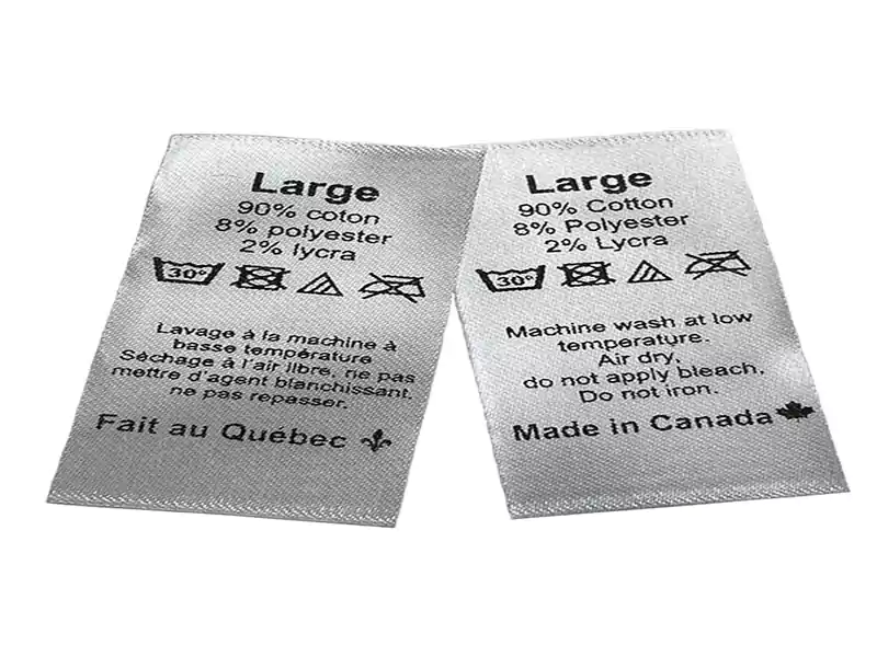Custom care label for Hoodies