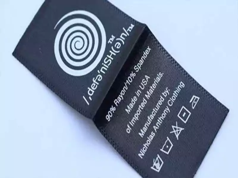Custom care label for clothes