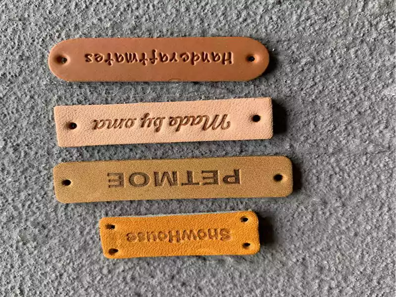Custom leather tag, patch for clothes 6