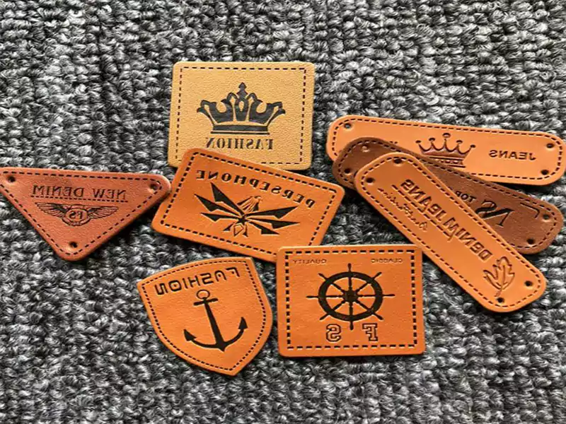 Custom leather tag, patch.