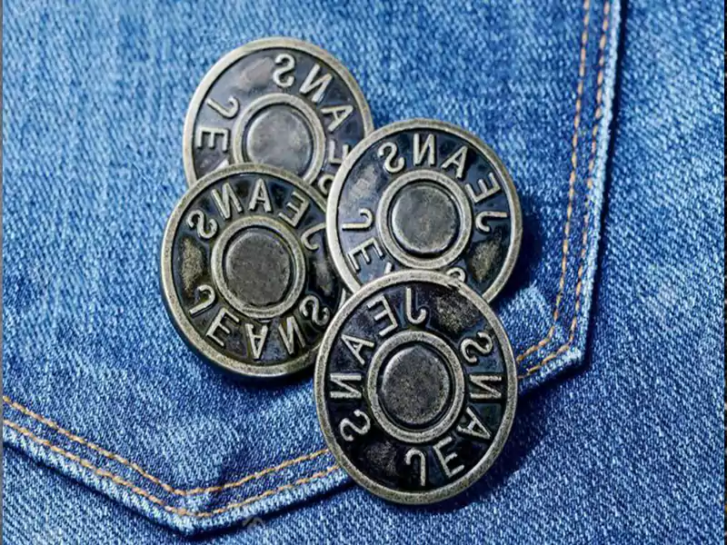Custom made coat, Jeans buttons .