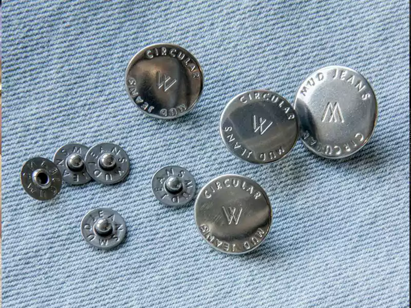 Custom made coat, Jeans buttons 8