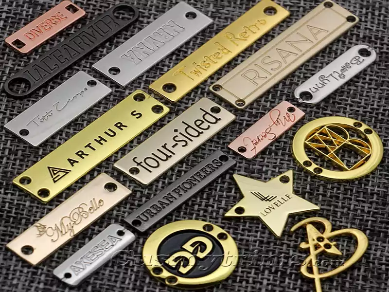 Custom Made Metal Tags for Clothing & Accessories