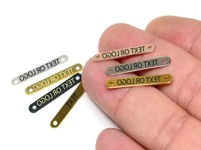 Custom metal tag for clothes