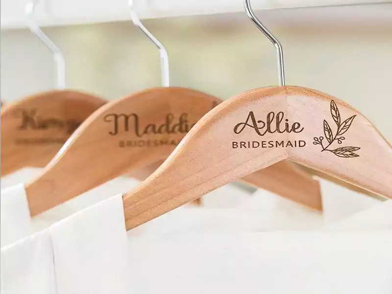 Custom wooden hanger for clothes