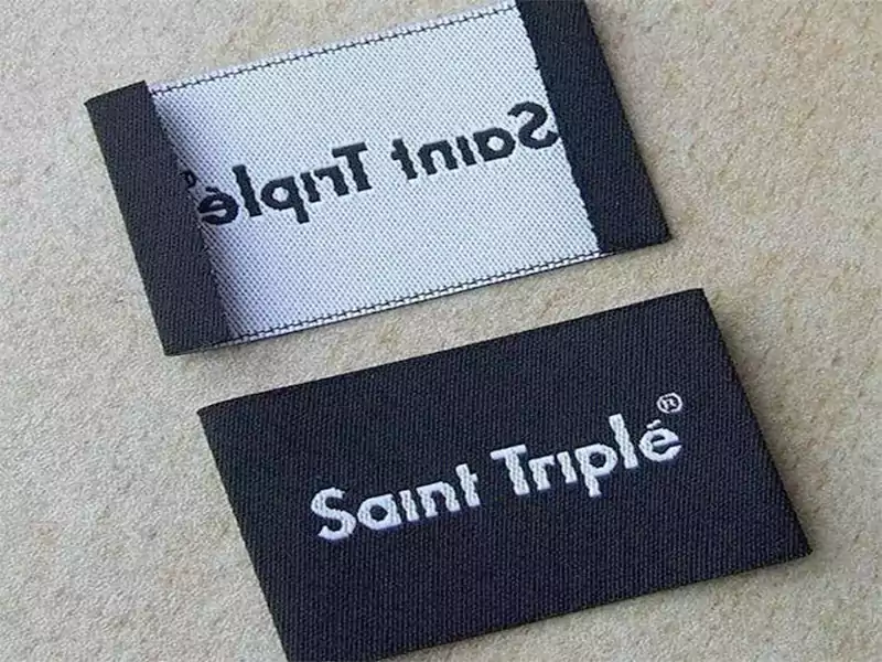 Woven label black.