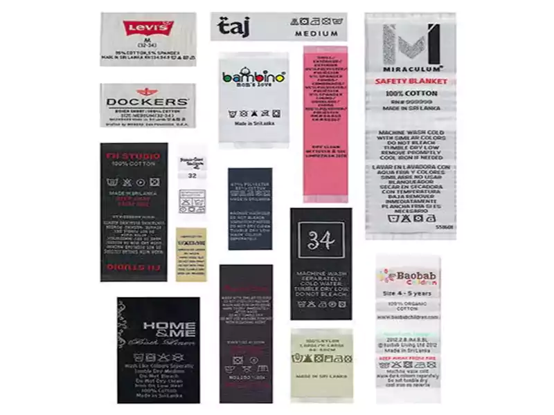Custom instruction label for clothes